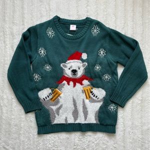NWT Sea Bear Ugly Christmas Sweater Beer Bear sz S